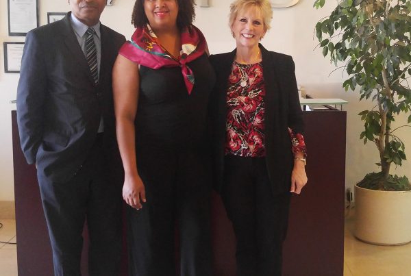 (From left to right) Pastor Gregory Johnson, the Co-founder of AUHS, Tiffany V. Bradshaw, the California Director for the First Ladies Health Initiative, and Dr. Caroll Ryan, President of AUHS.