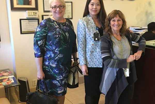 (From left to right) Lafayette Elementary School Principal Wendy Thompson, AUHS Founder Dr. Kim Dang (Hon.), and Lafayette Elementary School Counselor, Nancy Rettig.